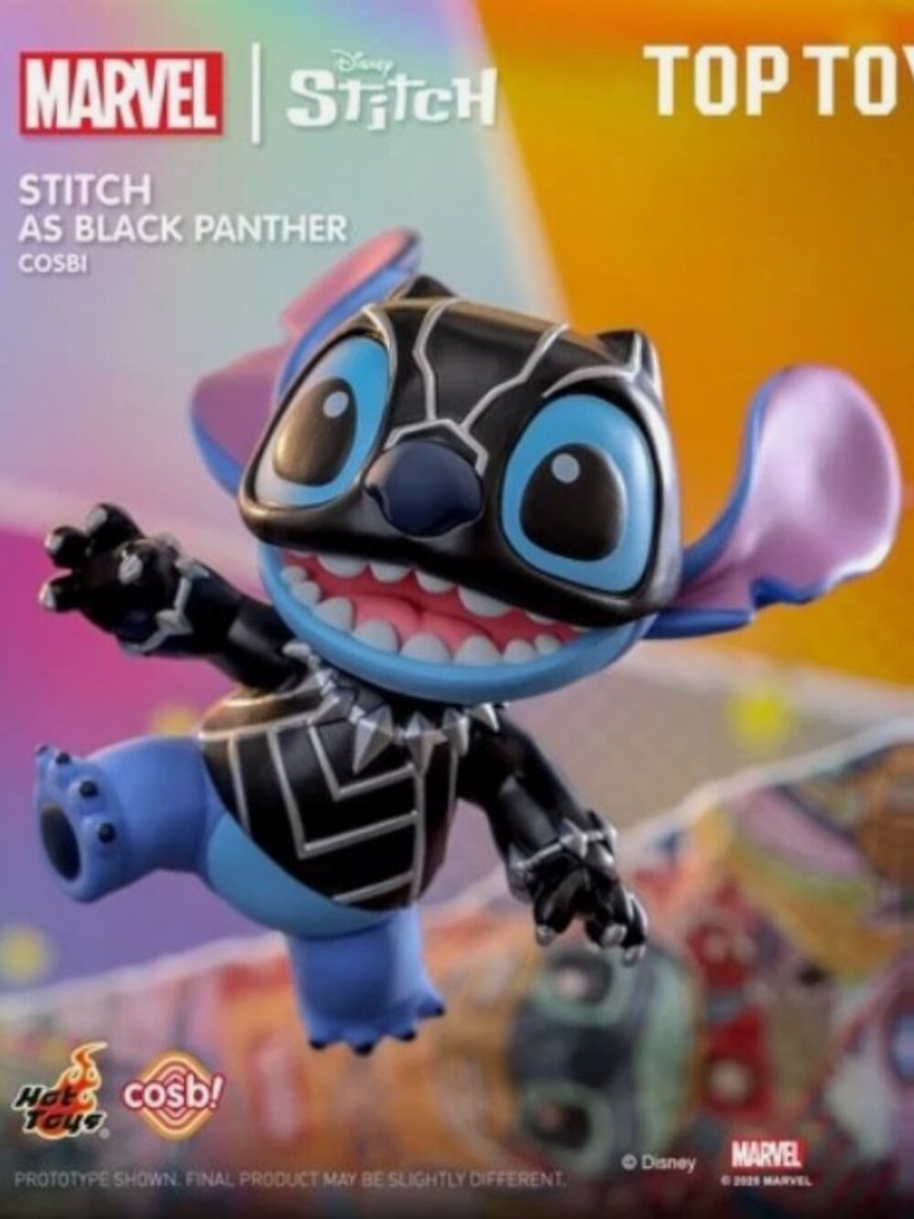 Black Panther | Disney x Marvel Stitch Cosbi Collection Blind Box Figure w/ Card
